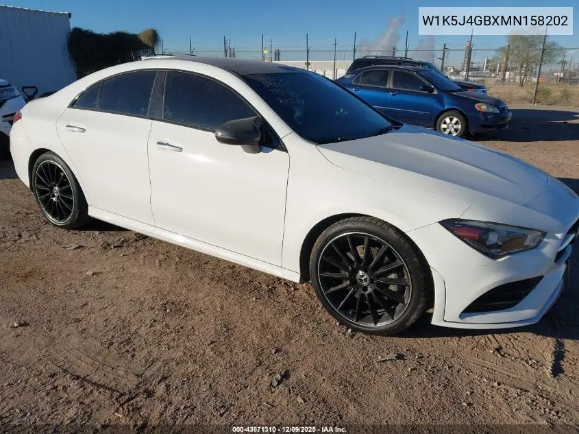 W1K5J4GBXMN158202 2021 Mercedes-Benz Cla 250