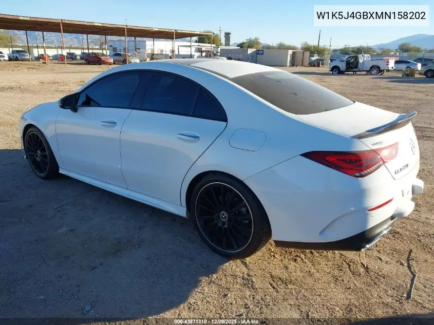 W1K5J4GBXMN158202 2021 Mercedes-Benz Cla 250