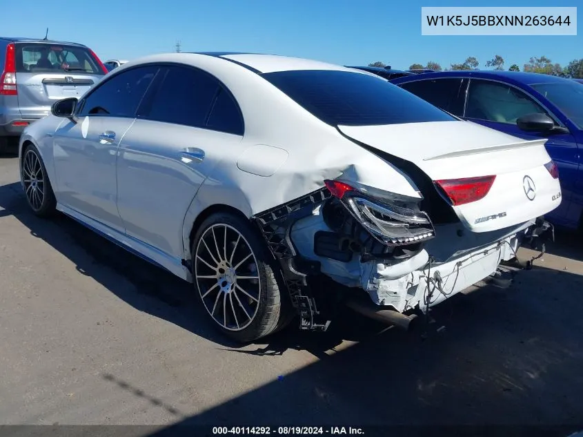 W1K5J5BBXNN263644 2022 Mercedes-Benz Amg Cla 35 4Matic