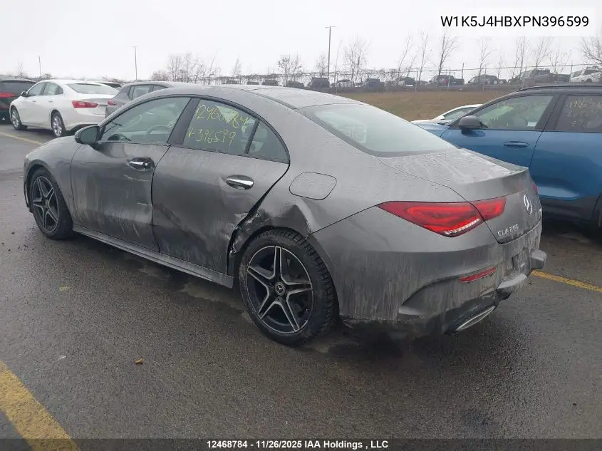 W1K5J4HBXPN396599 2023 Mercedes-Benz Cla 250 4Matic