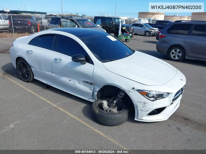 W1K5J4GB7PN402330 2023 Mercedes-Benz Cla 250 Coupe