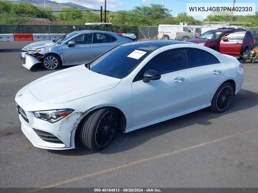 W1K5J4GB7PN402330 2023 Mercedes-Benz Cla 250 Coupe