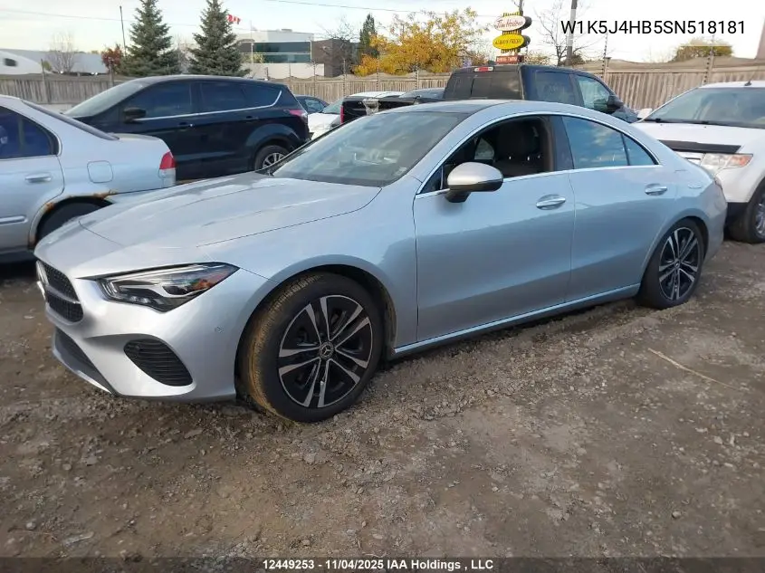 W1K5J4HB5SN518181 2025 Mercedes-Benz Cla 250 4Matic