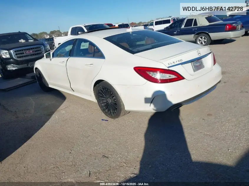 WDDLJ6HB7FA142728 2015 Mercedes-Benz Cls 400 4Matic