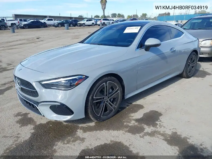 2024 Mercedes-Benz Cle 300 4Matic VIN: W1KMJ4HB0RF034919 Lot: 44247701