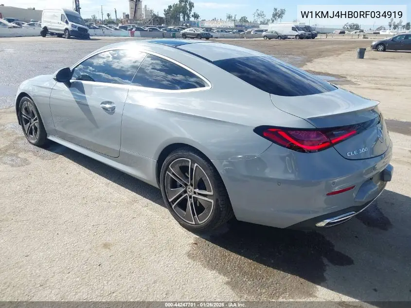 2024 Mercedes-Benz Cle 300 4Matic VIN: W1KMJ4HB0RF034919 Lot: 44247701