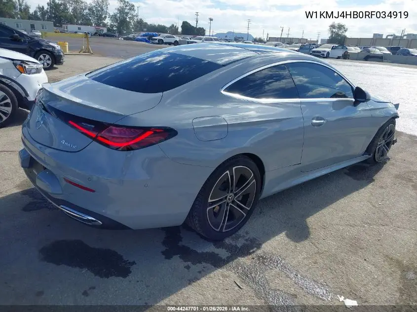 2024 Mercedes-Benz Cle 300 4Matic VIN: W1KMJ4HB0RF034919 Lot: 44247701