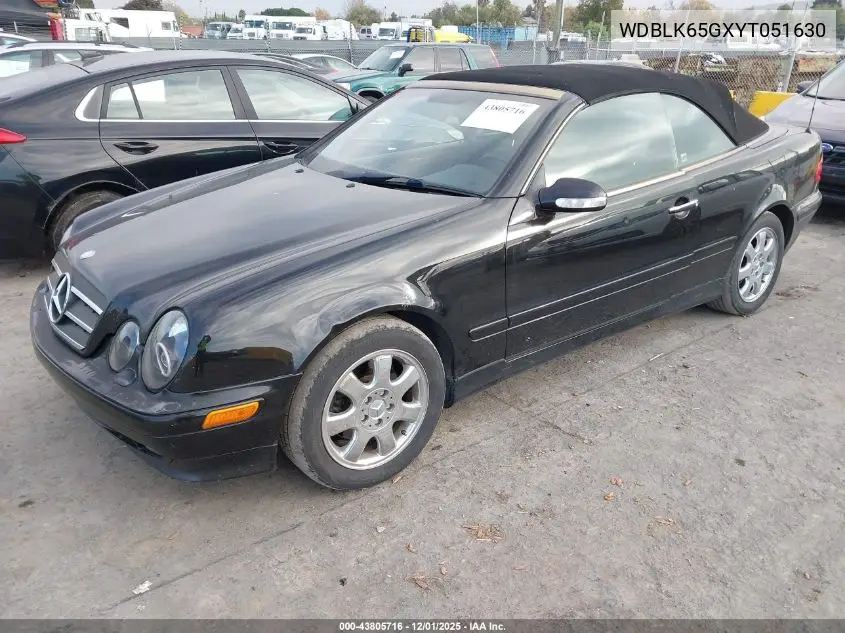 WDBLK65GXYT051630 2000 Mercedes-Benz Clk 320