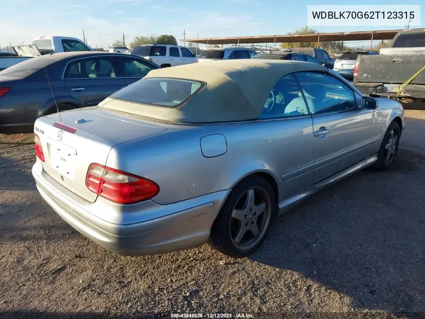 WDBLK70G62T123315 2002 Mercedes-Benz Clk 430