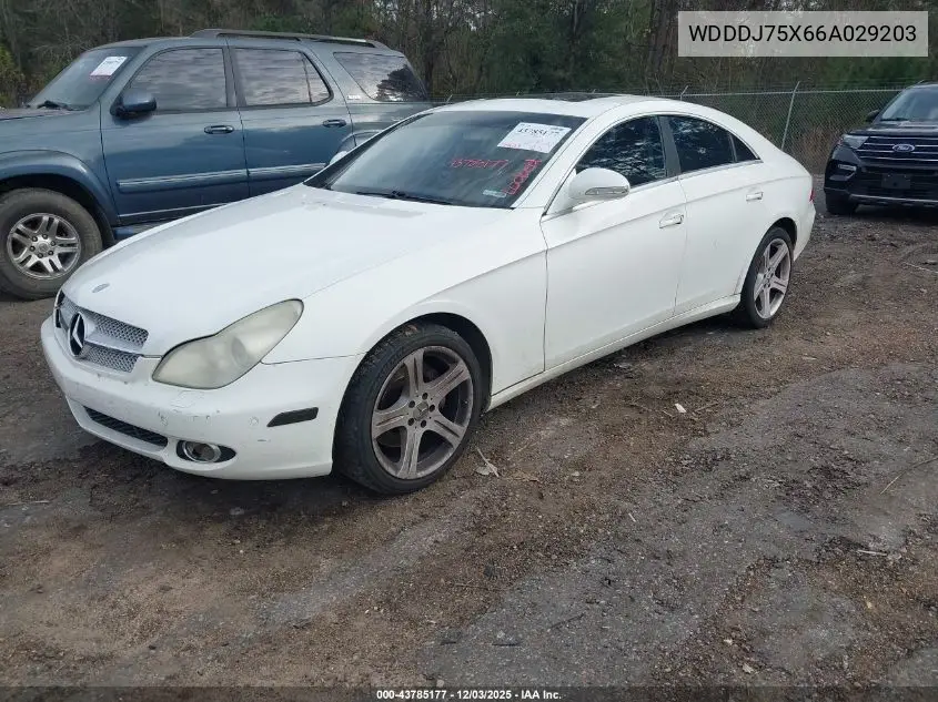 WDDDJ75X66A029203 2006 Mercedes-Benz Cls 500