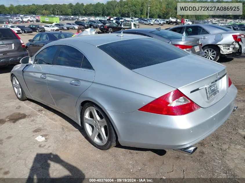 WDDDJ72X27A086925 2007 Mercedes-Benz Cls 550