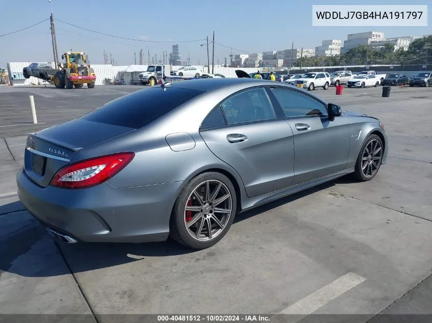 WDDLJ7GB4HA191797 2017 Mercedes-Benz Amg Cls 63 S 4Matic