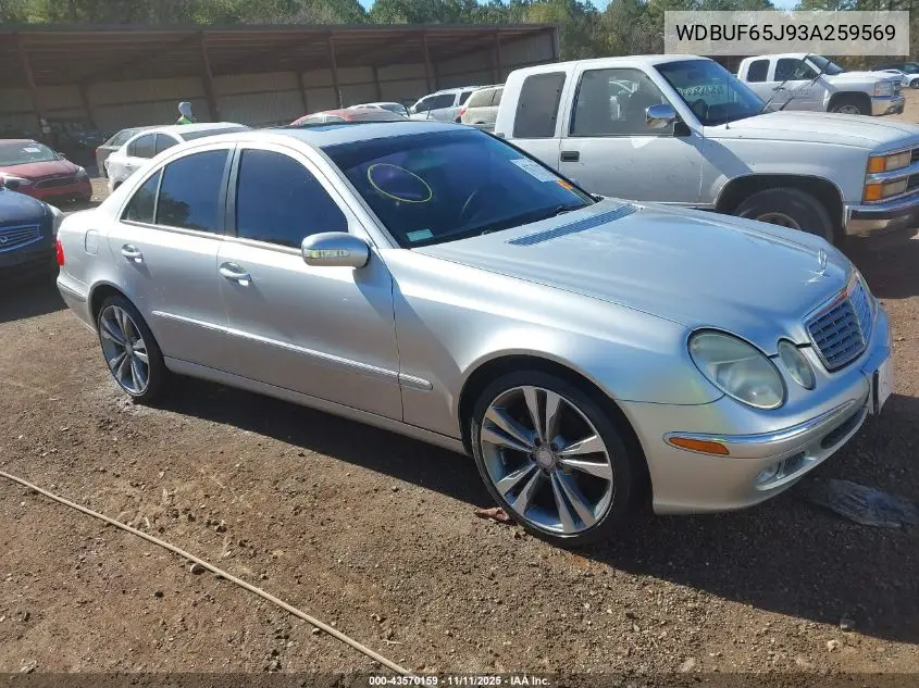 WDBUF65J93A259569 2003 Mercedes-Benz E 320