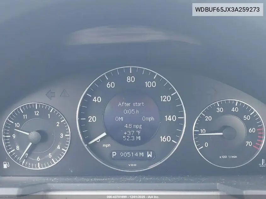 WDBUF65JX3A259273 2003 Mercedes-Benz E 320