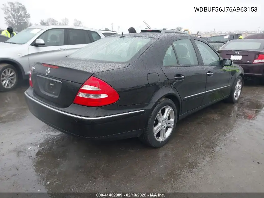 2006 Mercedes-Benz E 350 VIN: WDBUF56J76A963153 Lot: 41452989