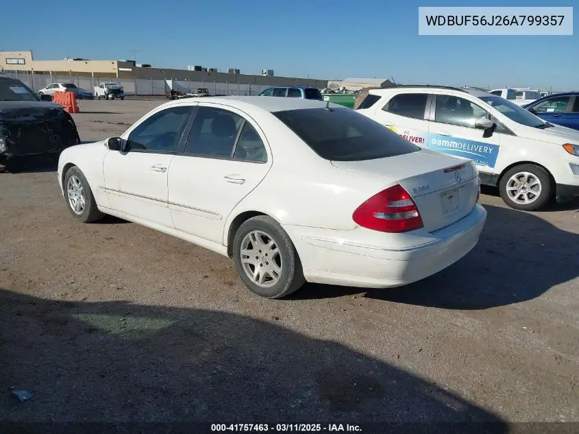 2006 Mercedes-Benz E 350 VIN: WDBUF56J26A799357 Lot: 41757463