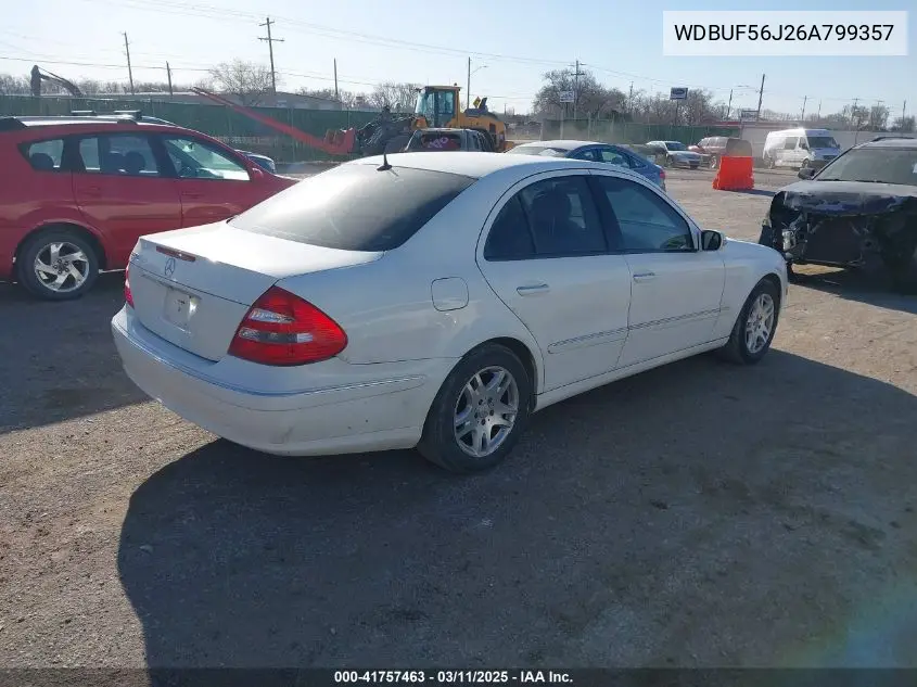 2006 Mercedes-Benz E 350 VIN: WDBUF56J26A799357 Lot: 41757463