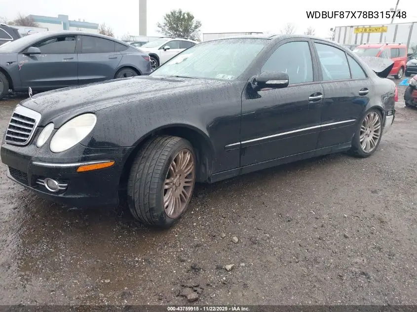 WDBUF87X78B315748 2008 Mercedes-Benz E 350 4Matic
