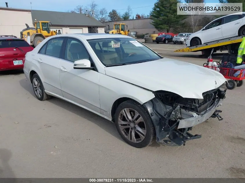 2010 Mercedes-Benz E 350 4Matic VIN: WDDHF8HB3AA139529 Lot: 38079231