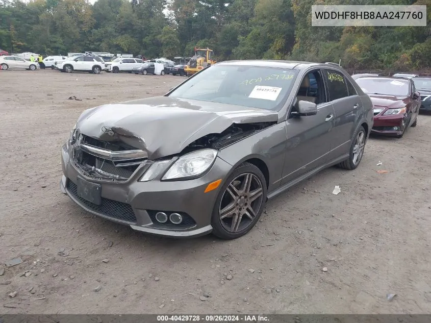 WDDHF8HB8AA247760 2010 Mercedes-Benz E 350 4Matic