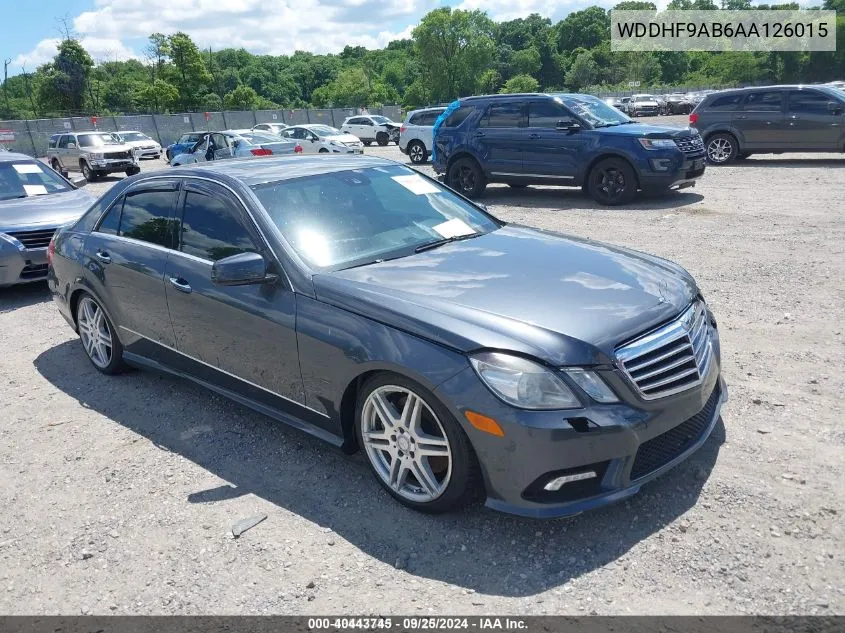 WDDHF9AB6AA126015 2010 Mercedes-Benz E 550 4Matic