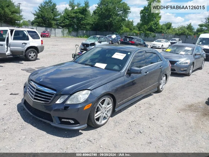 WDDHF9AB6AA126015 2010 Mercedes-Benz E 550 4Matic