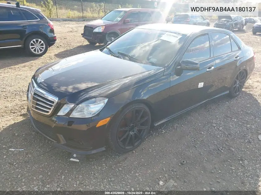 WDDHF9AB4AA180137 2010 Mercedes-Benz E 550 4Matic