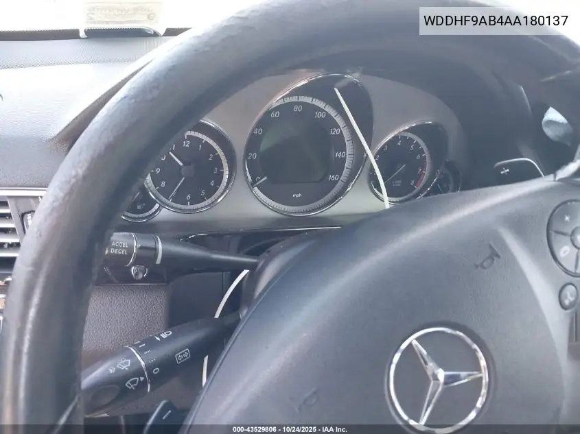 WDDHF9AB4AA180137 2010 Mercedes-Benz E 550 4Matic