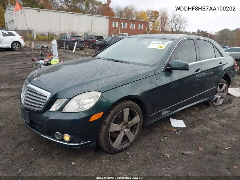 WDDHF8HB7AA100202 2010 Mercedes-Benz E 350 4Matic