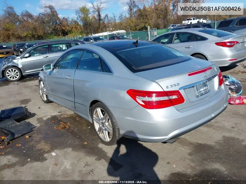 WDDKJ5GB1AF000426 2010 Mercedes-Benz E 350
