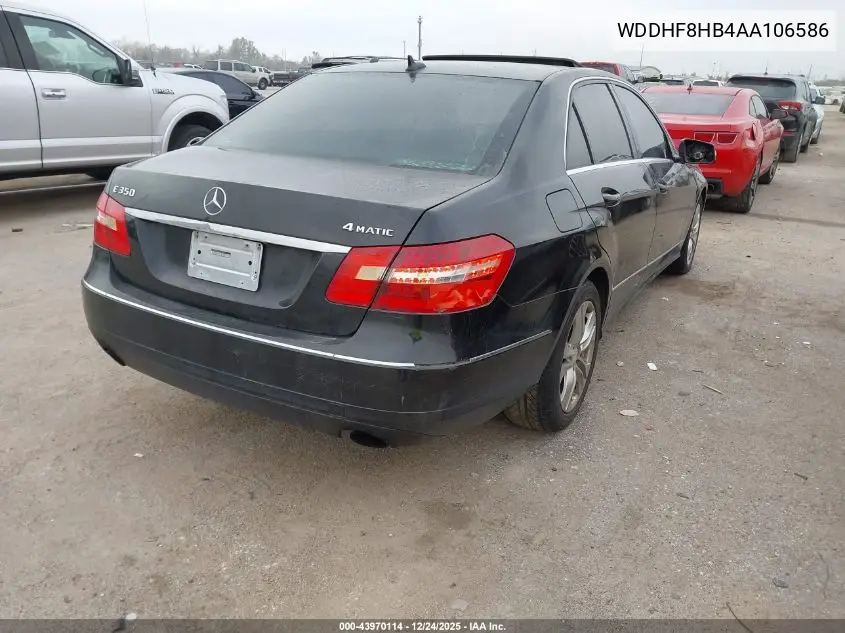 WDDHF8HB4AA106586 2010 Mercedes-Benz E 350 4Matic