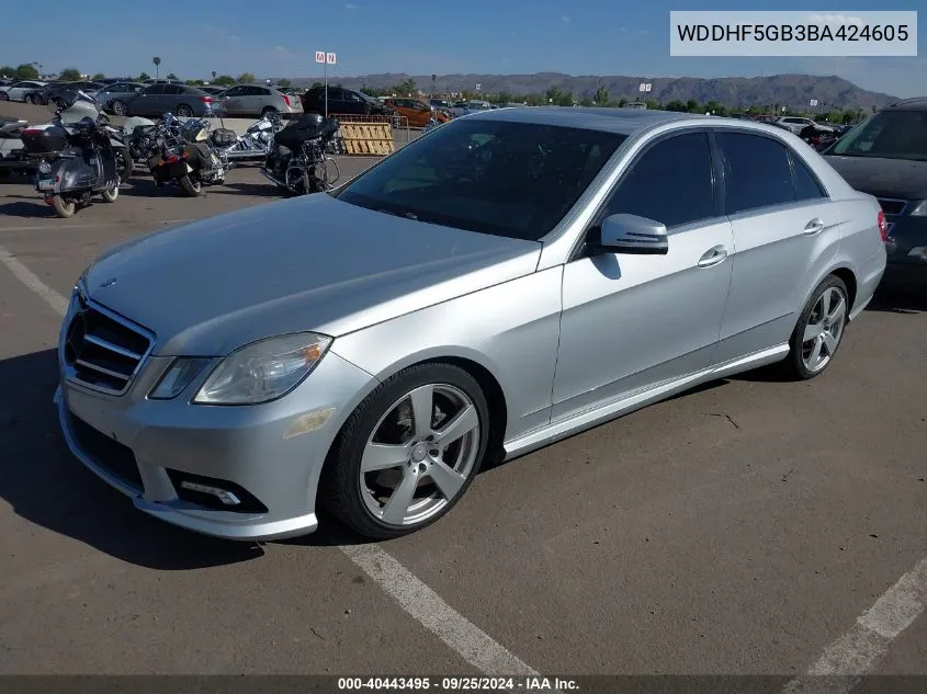 WDDHF5GB3BA424605 2011 Mercedes-Benz E 350 E 350 Sport