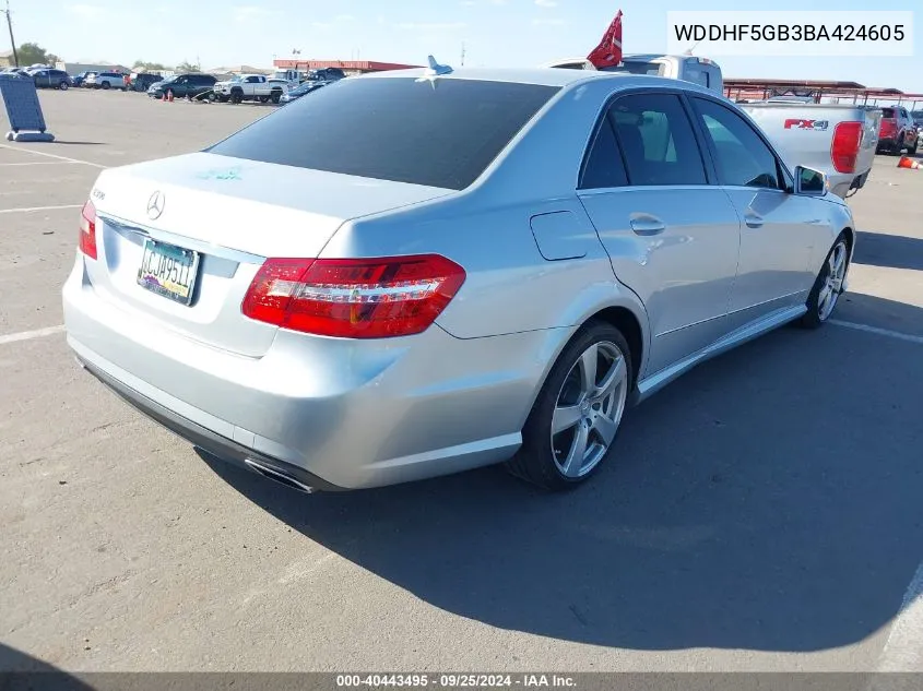 WDDHF5GB3BA424605 2011 Mercedes-Benz E 350 E 350 Sport