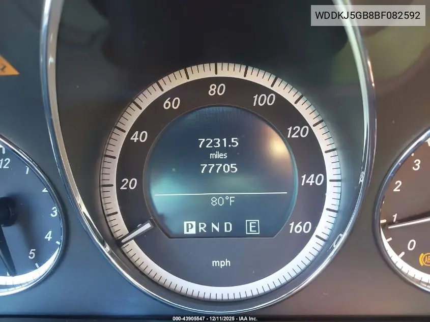 WDDKJ5GB8BF082592 2011 Mercedes-Benz E 350