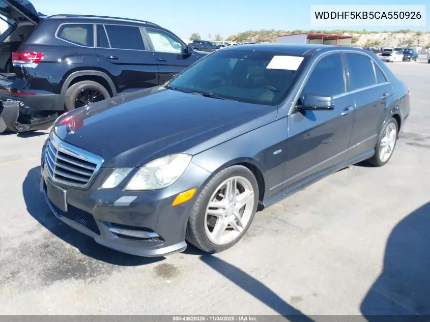 WDDHF5KB5CA550926 2012 Mercedes-Benz E 350