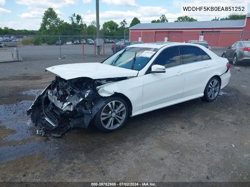 WDDHF5KB0EA851252 2014 Mercedes-Benz E 350