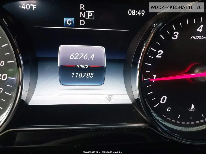 WDDZF4KB5HA110176 2017 Mercedes-Benz E 300 4Matic