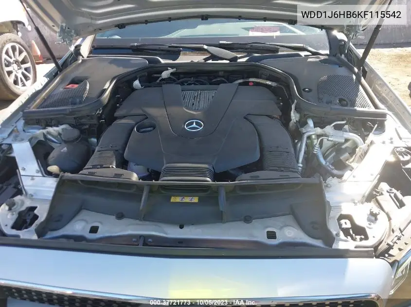 Auction sale of the 2019 Mercedes Benz E klasse , vin: WDD1J6HB6KF115542, lot number: 37721773