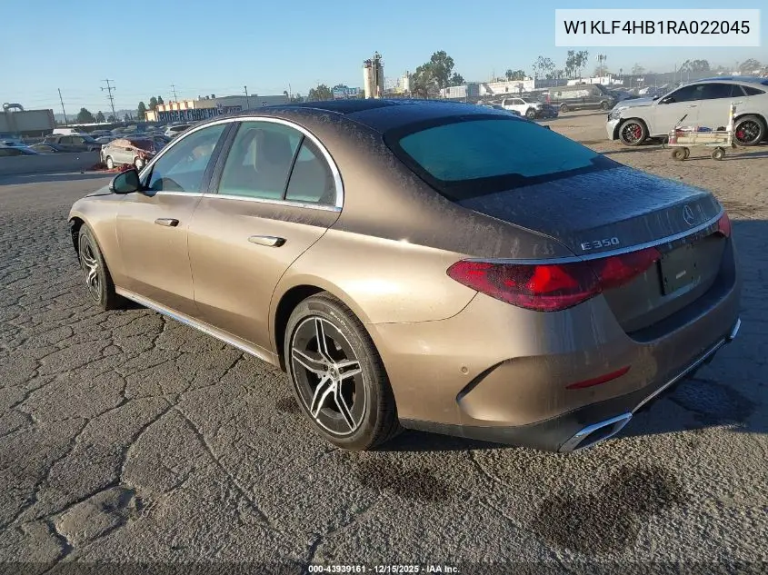 W1KLF4HB1RA022045 2024 Mercedes-Benz E 350