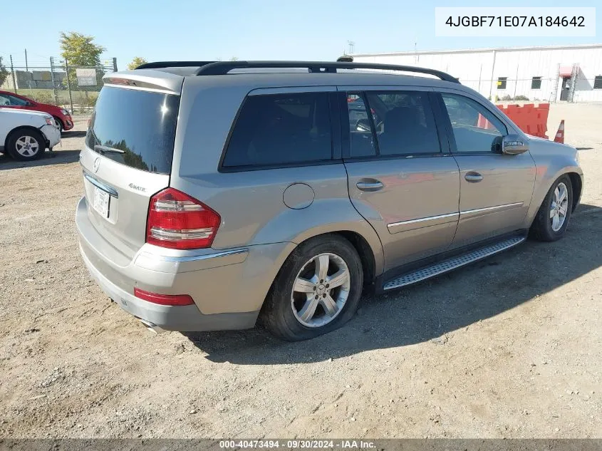 4JGBF71E07A184642 2007 Mercedes-Benz Gl 450 4Matic