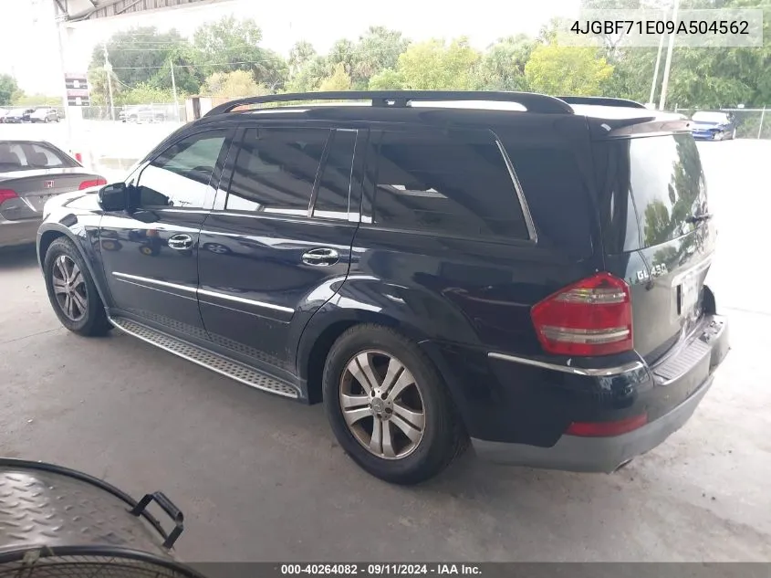 4JGBF71E09A504562 2009 Mercedes-Benz Gl 450 450 4Matic