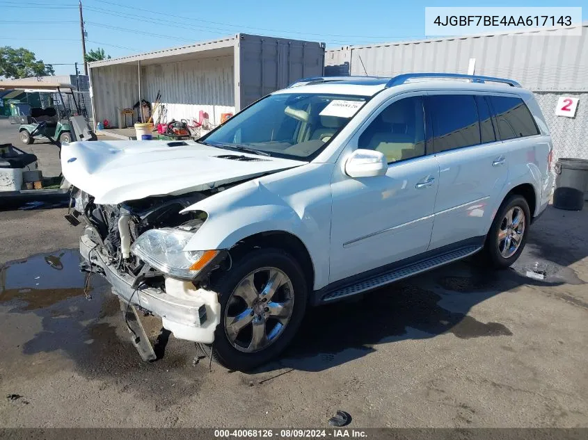 4JGBF7BE4AA617143 2010 Mercedes-Benz Gl 450 4Matic