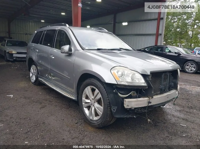 4JGBF7BE1BA700448 2011 Mercedes-Benz Gl 450 4Matic