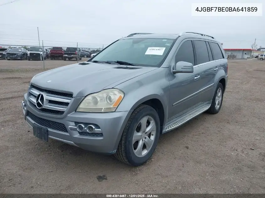 4JGBF7BE0BA641859 2011 Mercedes-Benz Gl 450 4Matic