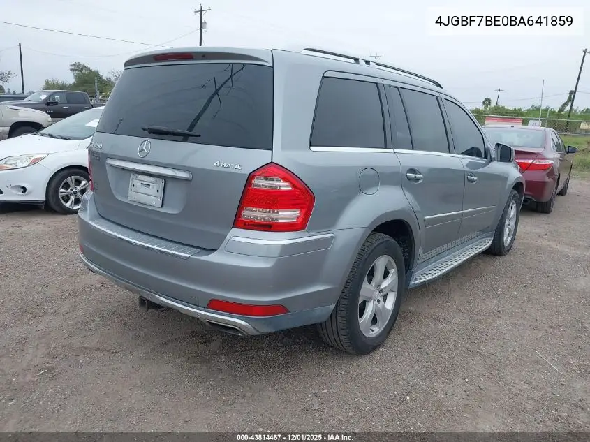 4JGBF7BE0BA641859 2011 Mercedes-Benz Gl 450 4Matic