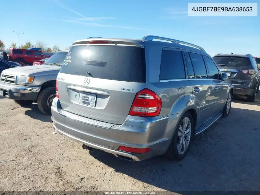 4JGBF7BE9BA638653 2011 Mercedes-Benz Gl 450 4Matic