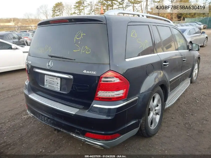 4JGBF7BE5BA630419 2011 Mercedes-Benz Gl 450 4Matic