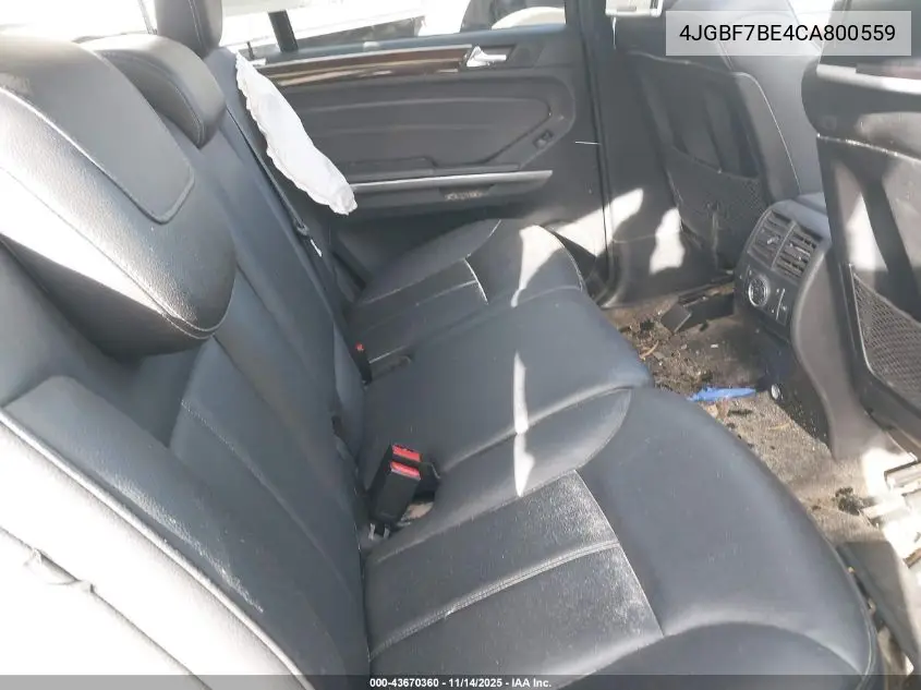 4JGBF7BE4CA800559 2012 Mercedes-Benz Gl 450 4Matic
