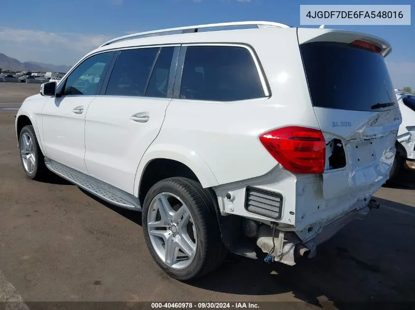 4JGDF7DE6FA548016 2015 Mercedes-Benz Gl 550 4Matic