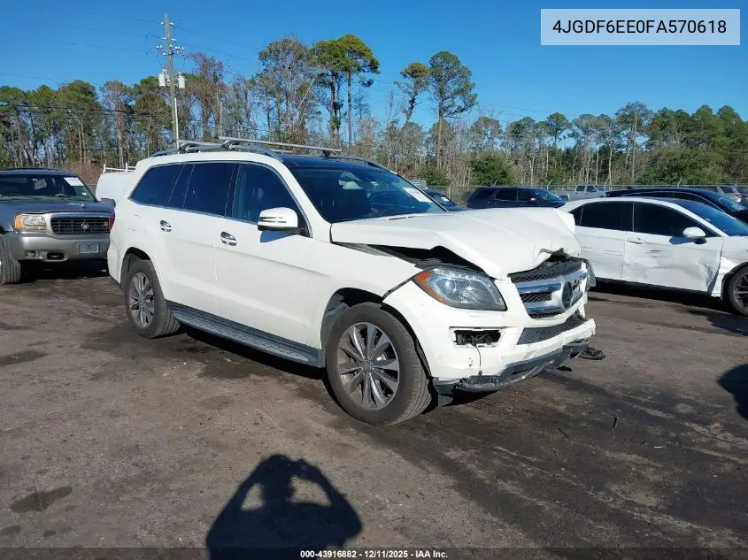 4JGDF6EE0FA570618 2015 Mercedes-Benz Gl 450 4Matic